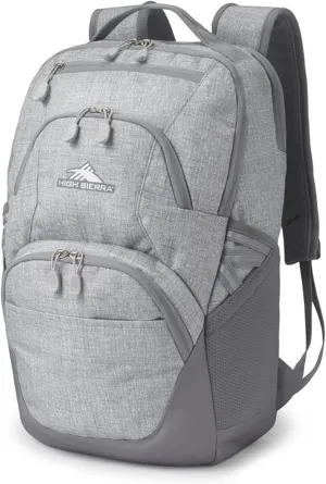 High Sierra Swoop SG Backpack, Travel or Work Laptop Bookbag with Drop Protection Pocket, and Tablet Sleeve, One Size, Silver Heather