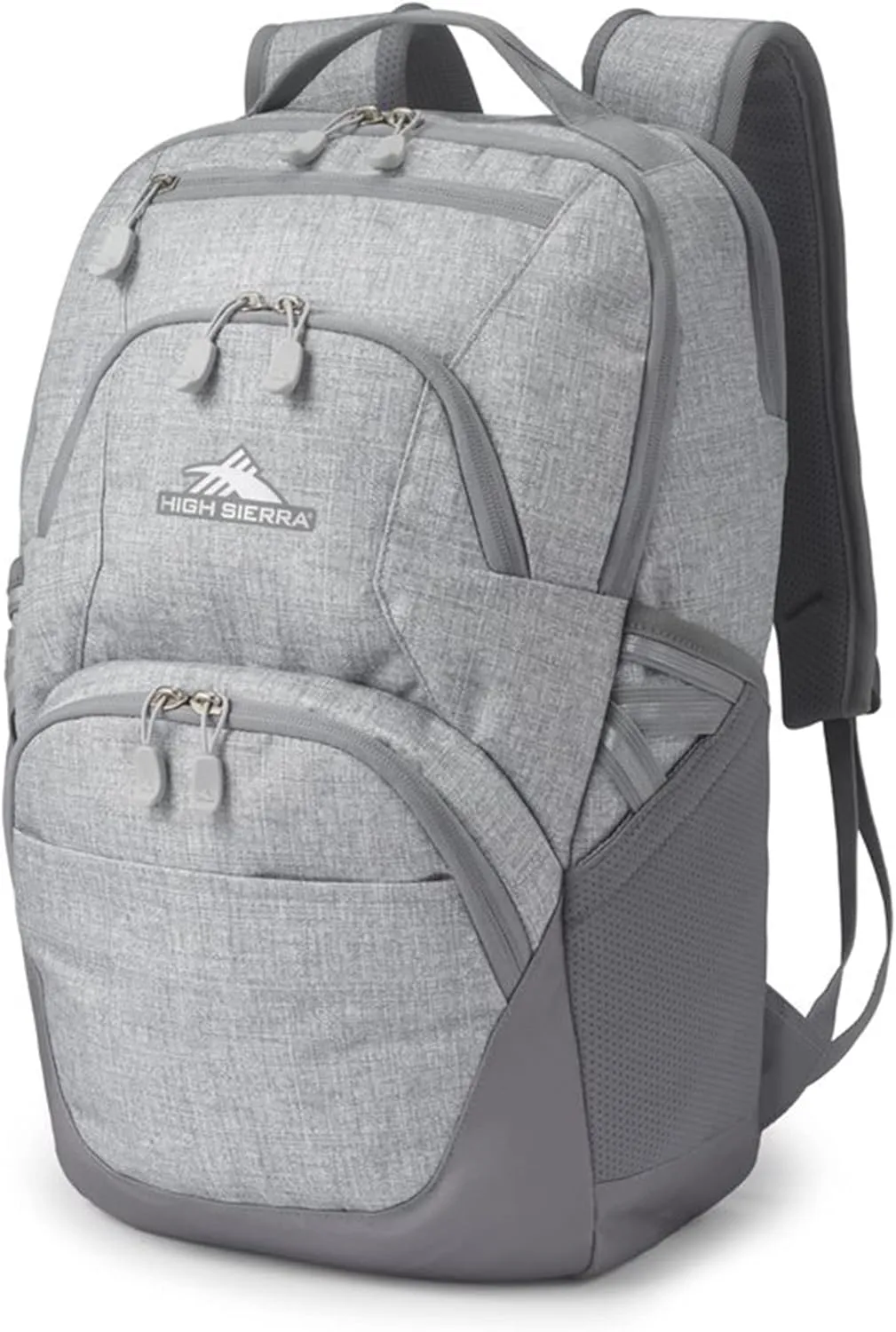 High Sierra Swoop SG Backpack, Travel or Work Laptop Bookbag with Drop Protection Pocket, and Tablet Sleeve, One Size, Silver Heather