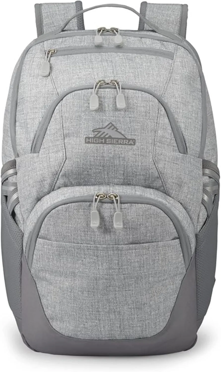 High Sierra Swoop SG Backpack, Travel or Work Laptop Bookbag with Drop Protection Pocket, and Tablet Sleeve, One Size, Silver Heather