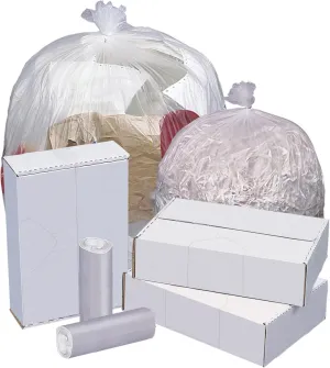 Highmark™ High-Density Can Liners, 6 Mic, 10 Gallons, 24" x 24", Natural, Box Of 1,000