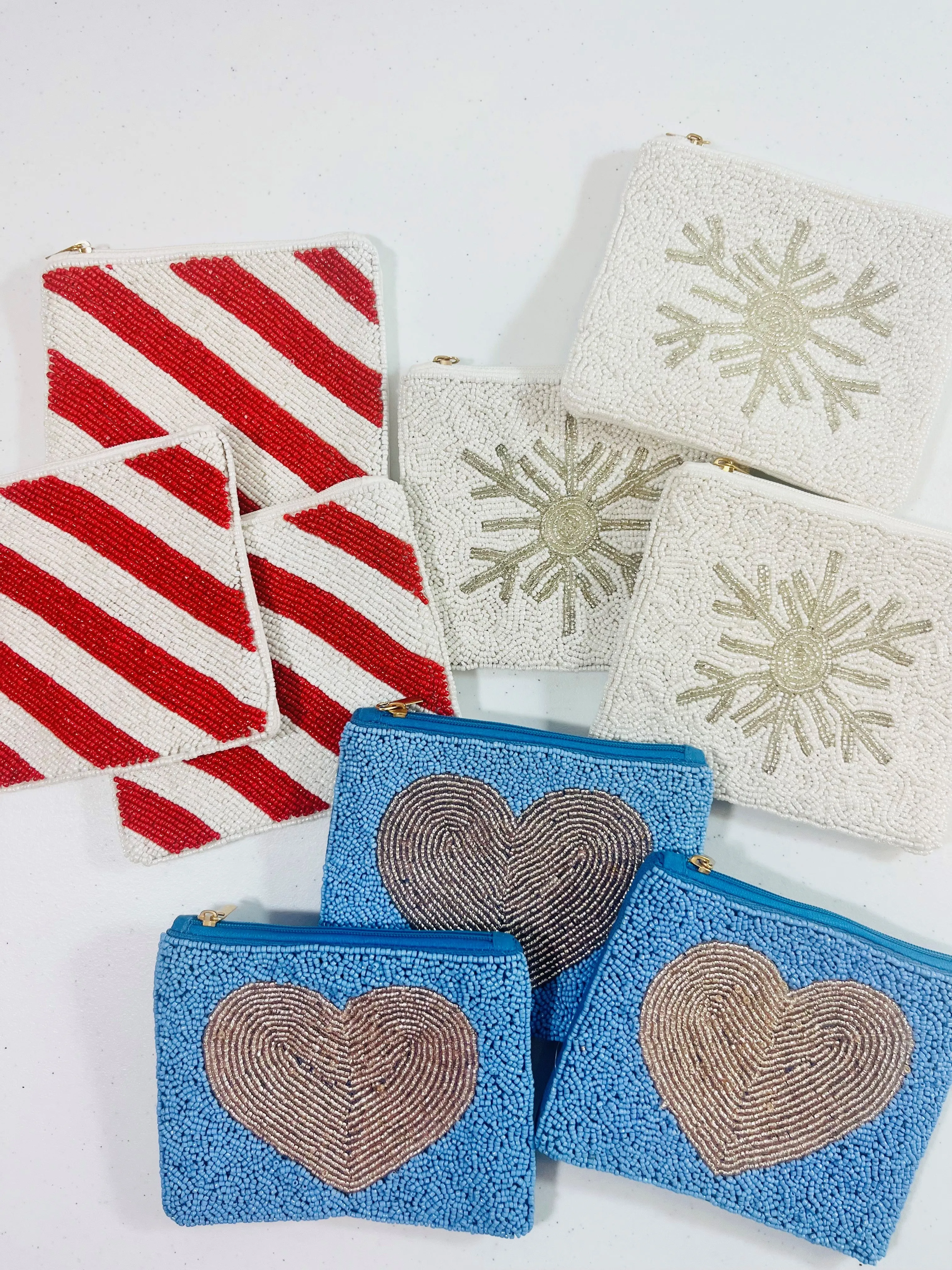 Holiday Beaded Coin Pouch