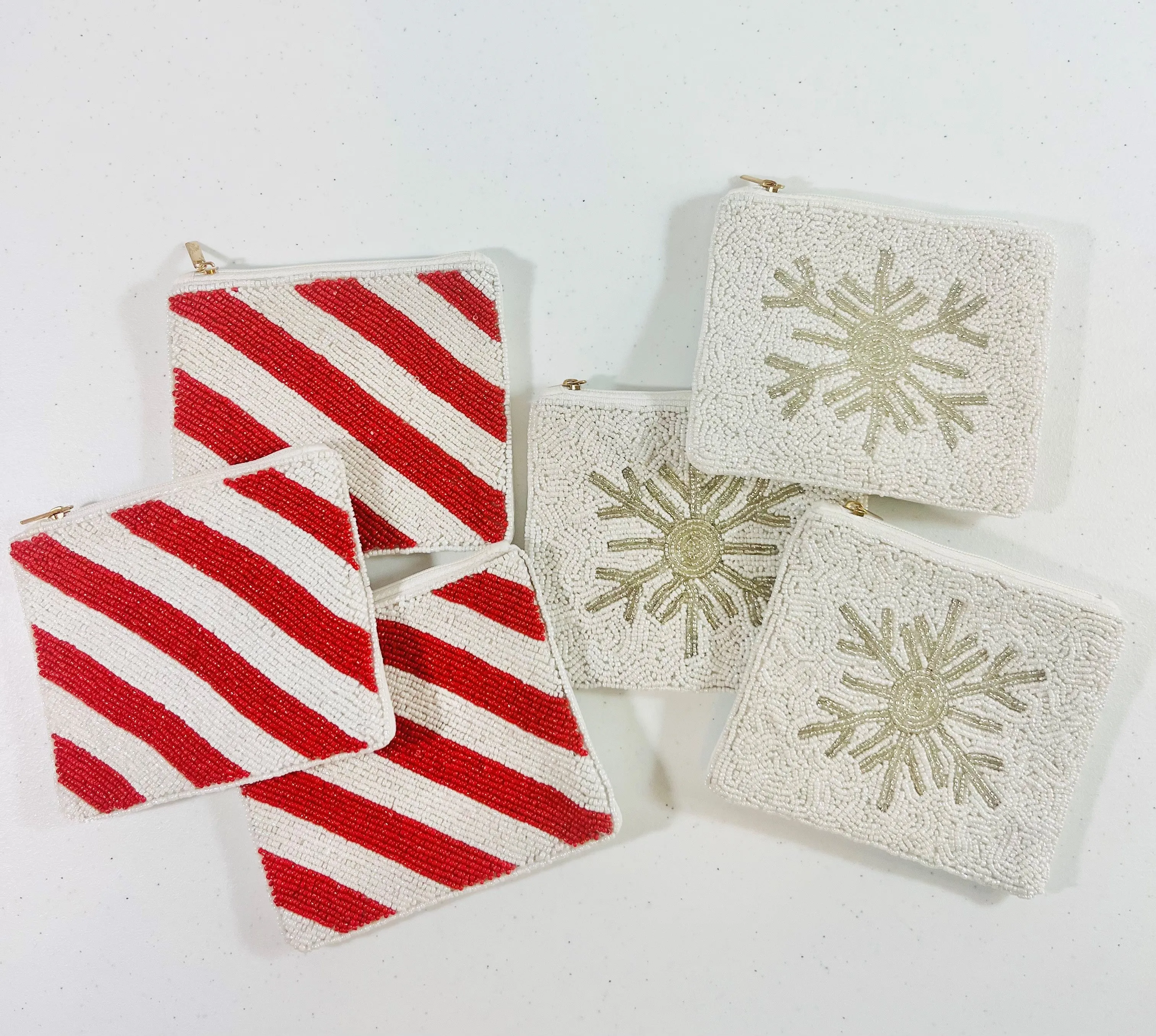 Holiday Beaded Coin Pouch
