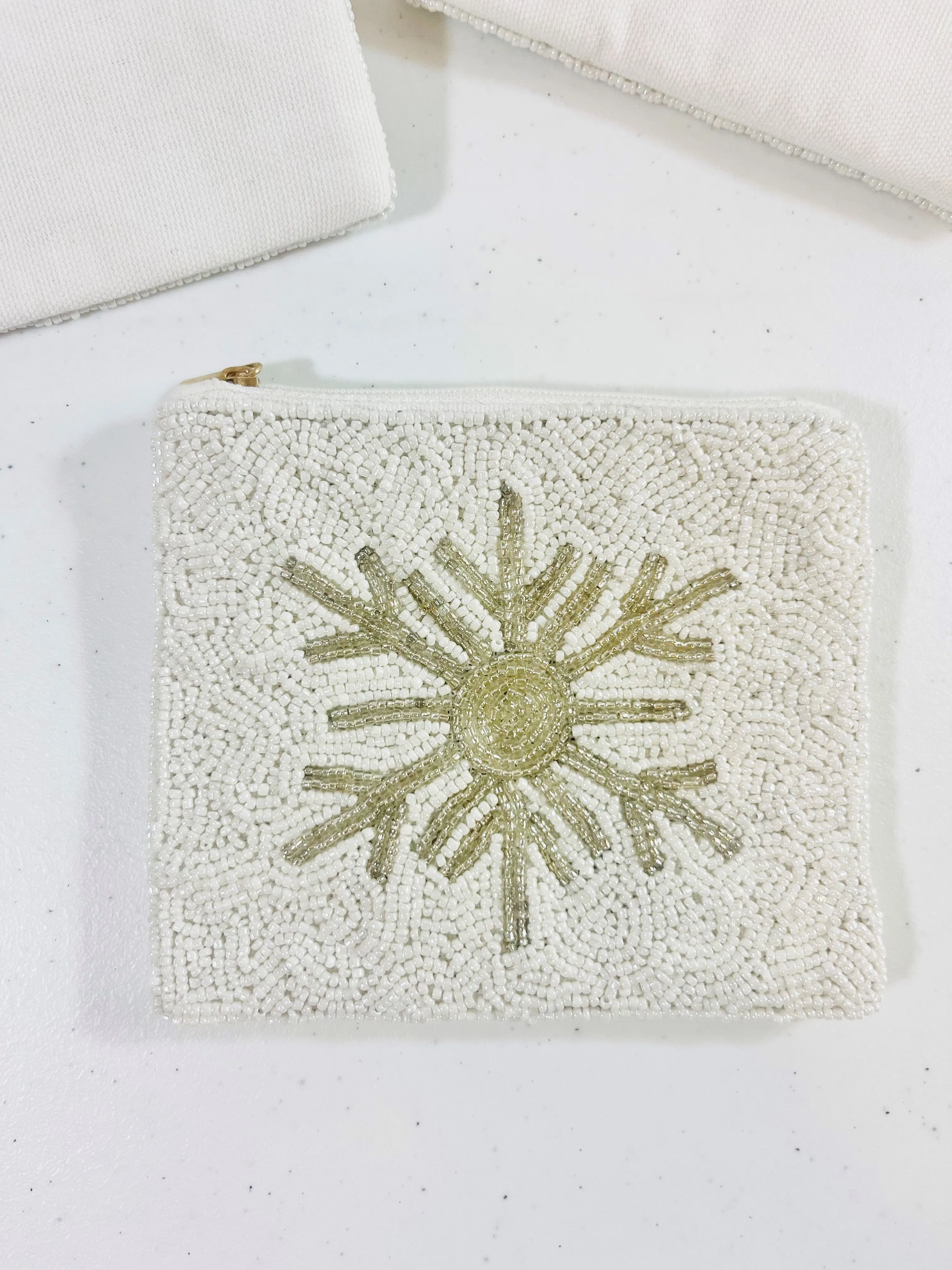 Holiday Beaded Coin Pouch