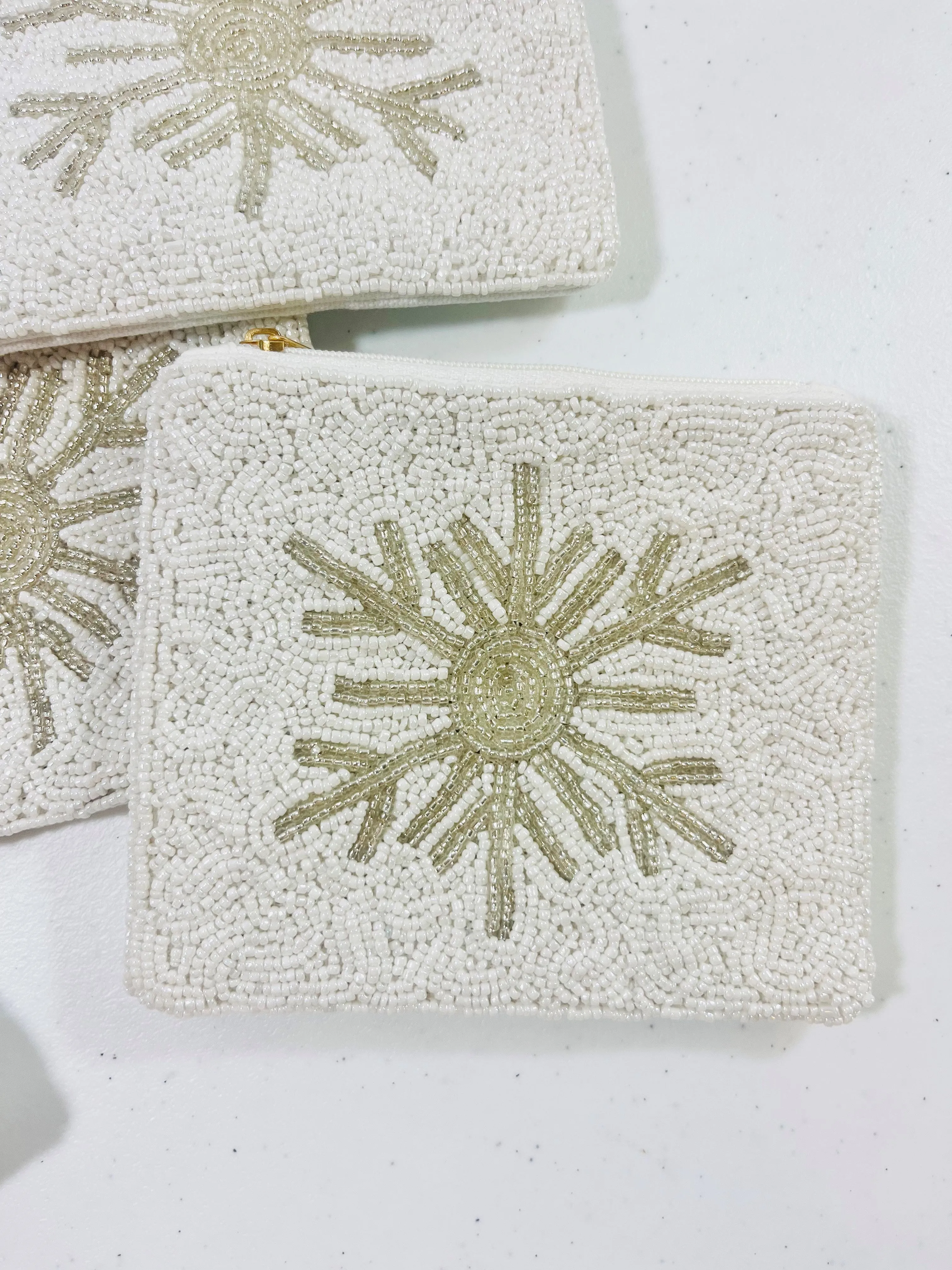 Holiday Beaded Coin Pouch