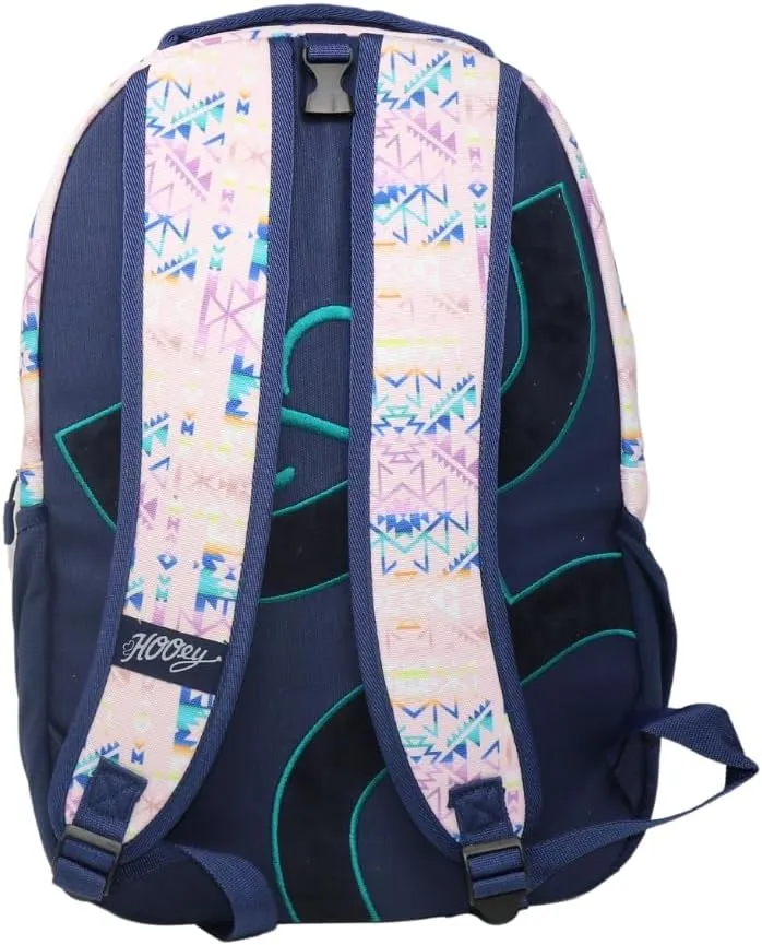 HOOEY "Recess 25 Liter School Hiking Backpack Rain Cover Hat Strap Laptop Sleeve Hydro Pockets (Pink/Navy)