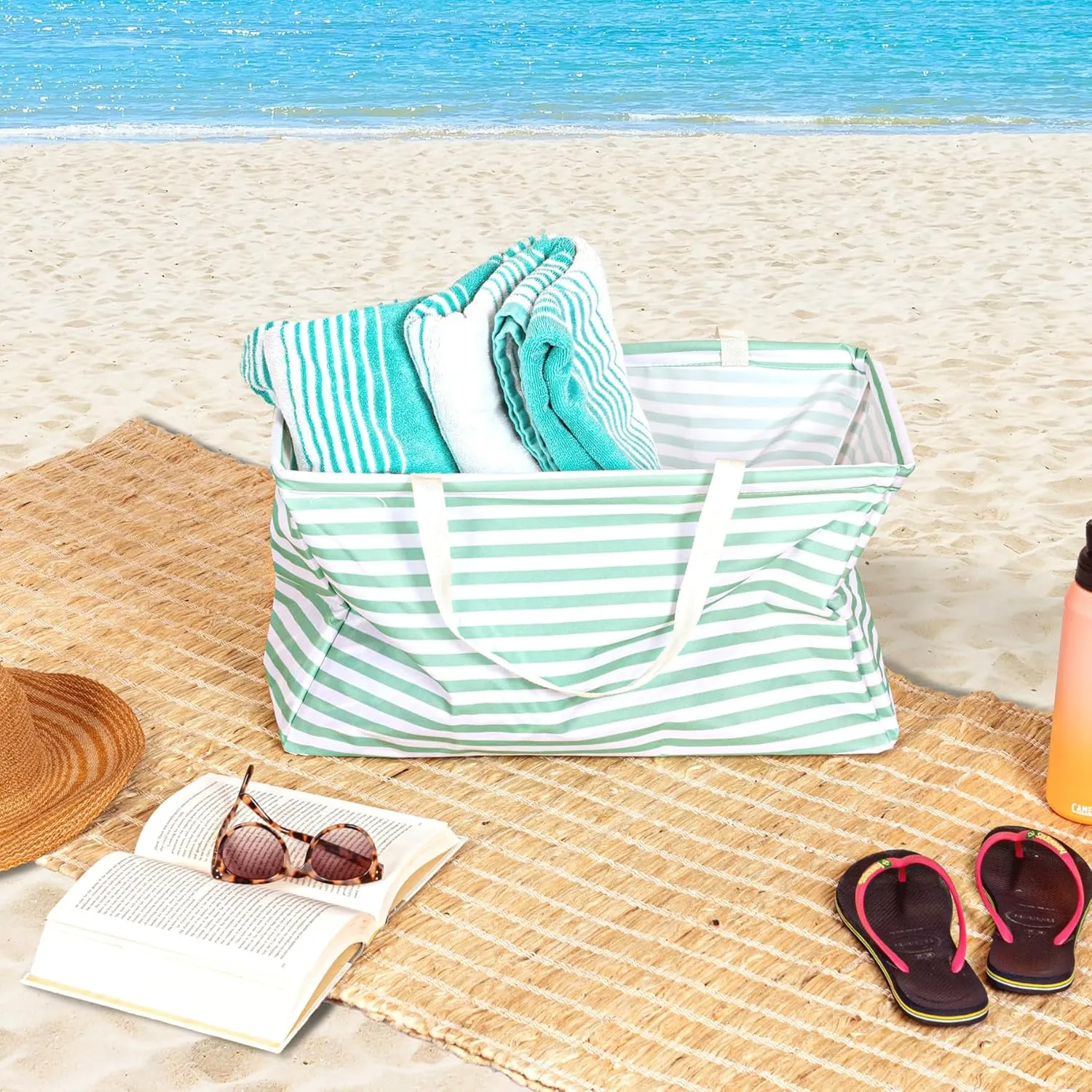 Household Essentials Classic, Teal Stripe