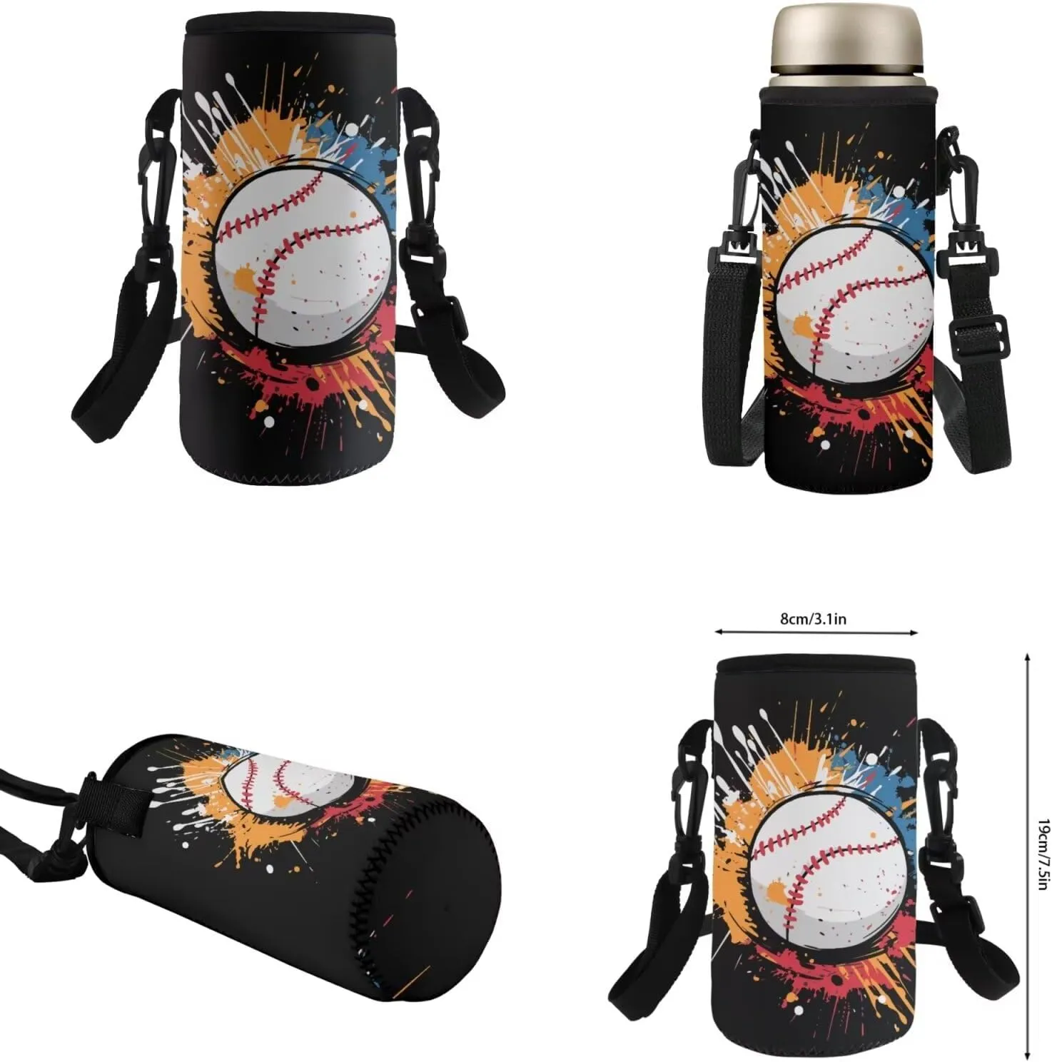 HUGS IDEA Baseball Kids Backpack for Age 5-7 Years 17 Inch Bookbag Set with Matching Lunch Pouch Elementary School Bag for Boys Lightweight Children Backpacks for Students Study