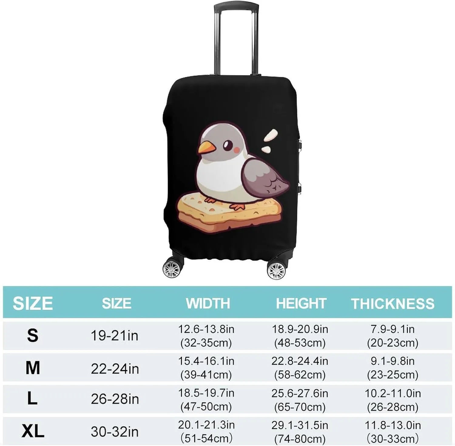 Hungry Pigeons Luggage Cover for Suitcase Luggage Protector Travel Bag Covers for Luggages