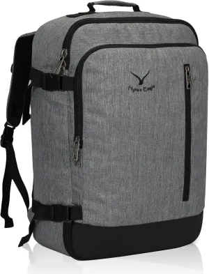 Hynes Eagle Carry on Backpack 38L Large Travel Backpack for Women Flight Approved Weekender Bag Laptop Backpack Men 15 inches Black Grey 2023