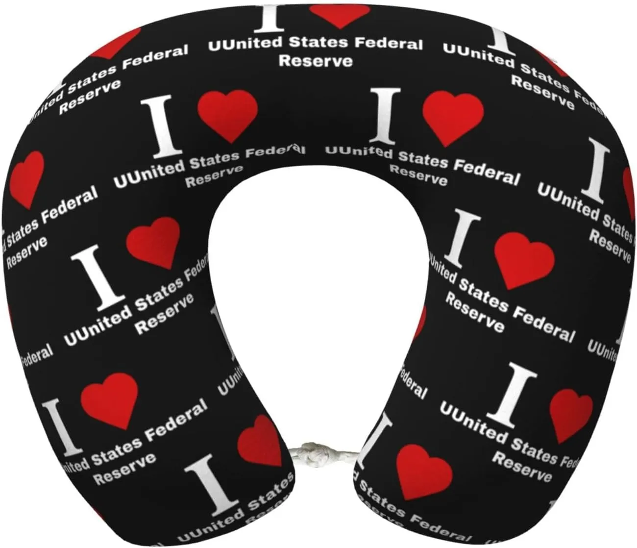 I Love United States Federal Reserve Neck Pillow Memory Foam U-Shaped Travel Neck Pillow for Airplanes Car Home