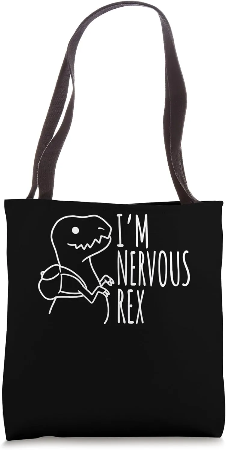 I'm nervous Rex back to school kindergarten for Preschooler Tote Bag