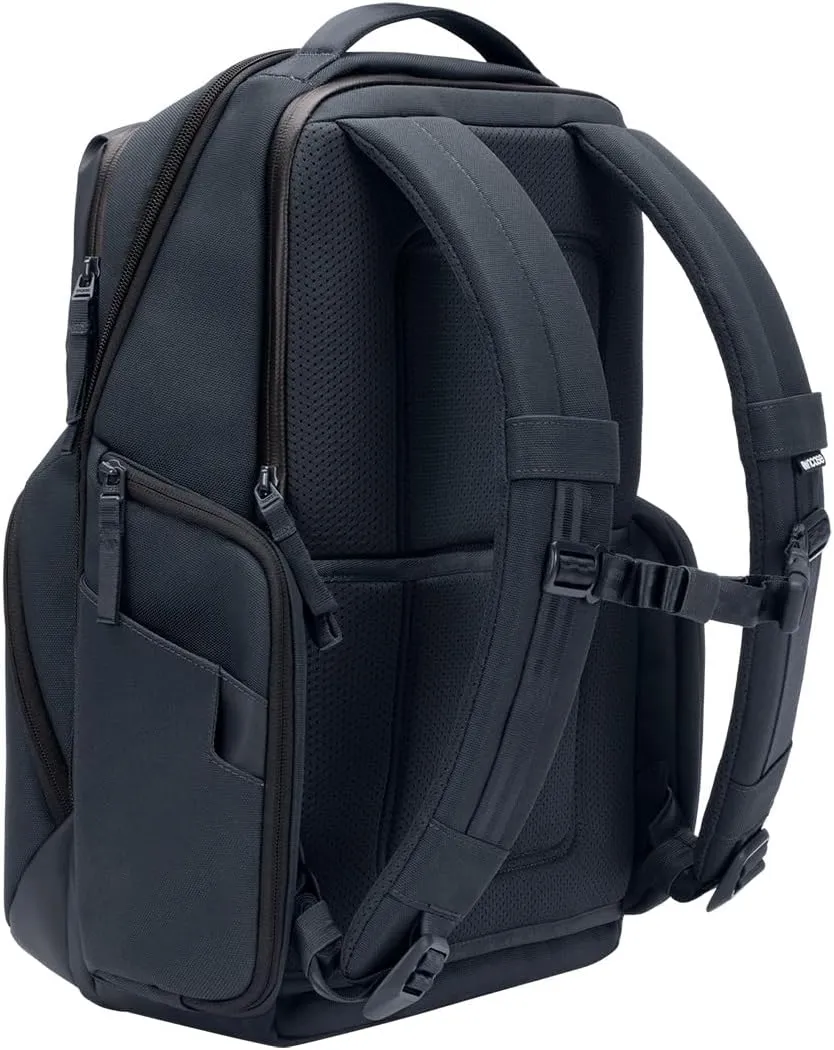 Incase A.R.C. Commuter Pack 26L with ReSpun 100% Recycled Polyester – RFID-Blocking, Hidden AirTag Pocket, Padded Up to 16”Laptop/Tablet Compartments, Ergonomic Sternum Strap, Foam Back - Navy