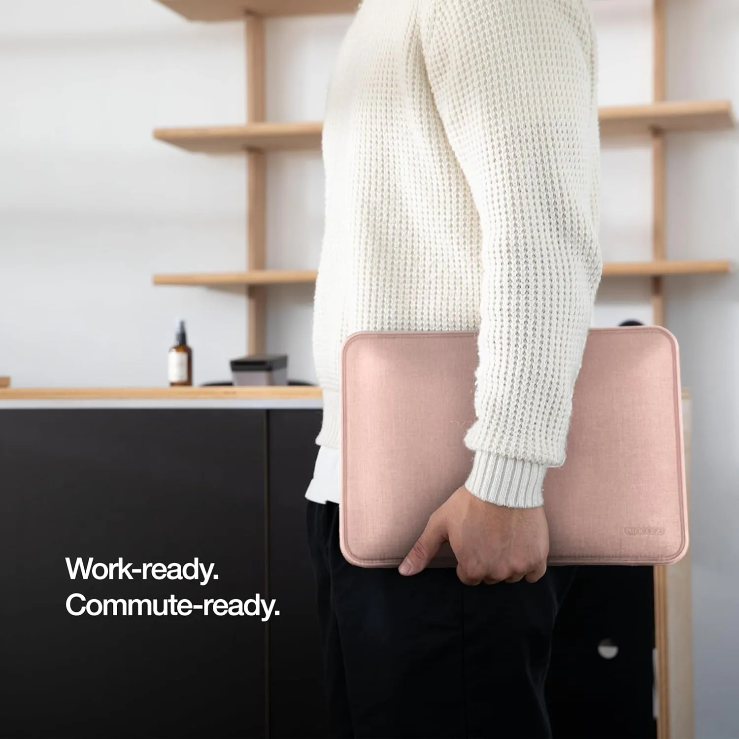 Incase ICON Sleeve with Woolenex - MacBook Air 13 inch Case - 2025, 2024, 2023, 2022, M4, M3, M2 - Fitted MacBook Case, Laptop Sleeve, Hard Cover, Durable, Lightweight - Blush Pink