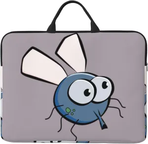 Insect Wings Eyes Cartoon Print Laptop Bag Computer Bag For 14 Inch Laptops Carry Laptop Bag For Men And Women