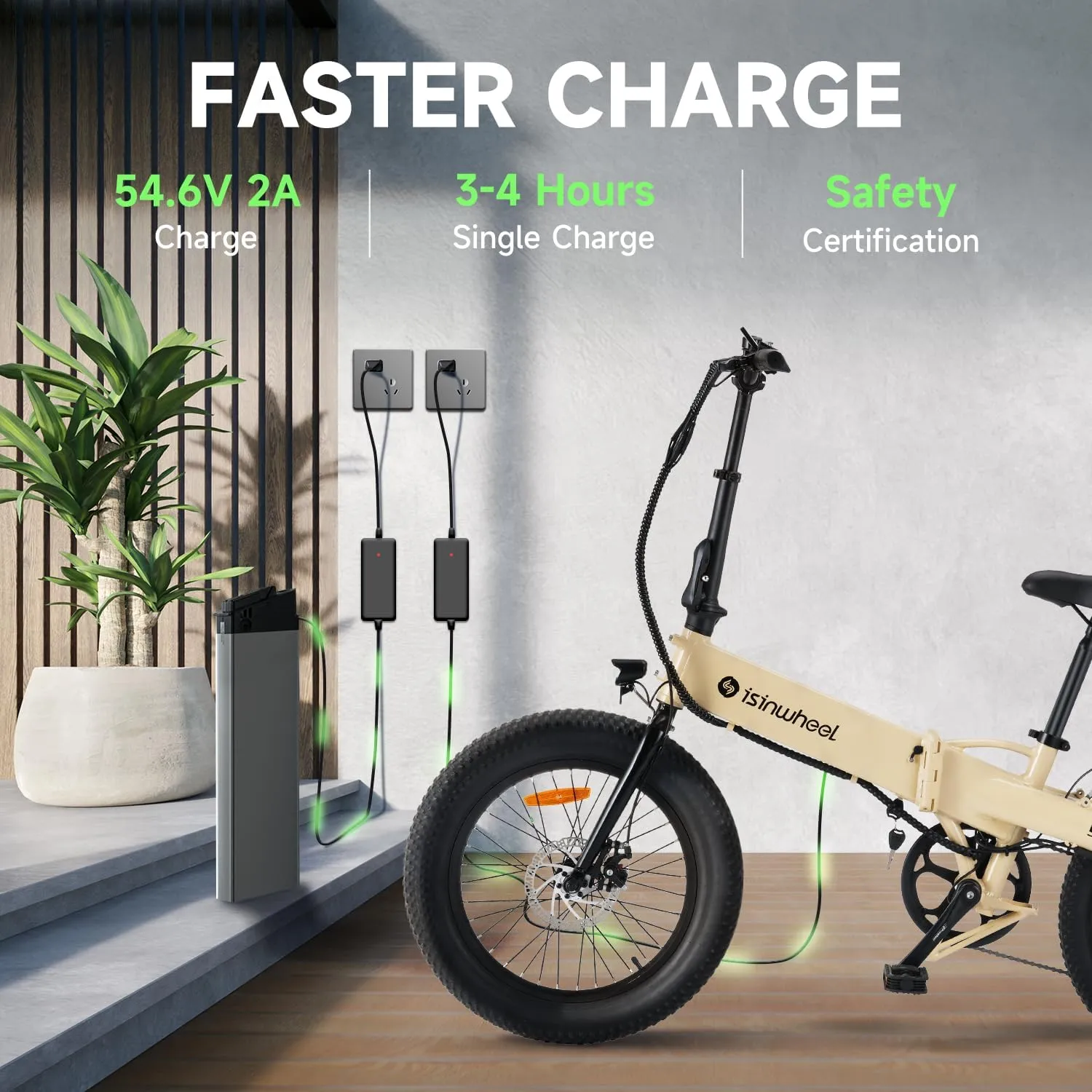 isinwheel U5 Electric Bike Adult 500W, 20" Folding Bikes, 20MPH Max Range 45  Mile, 48V 374.4Wh Removable Battery, Weighs Only 48.5lbs, Suitable for Leisure Riding&Commuting