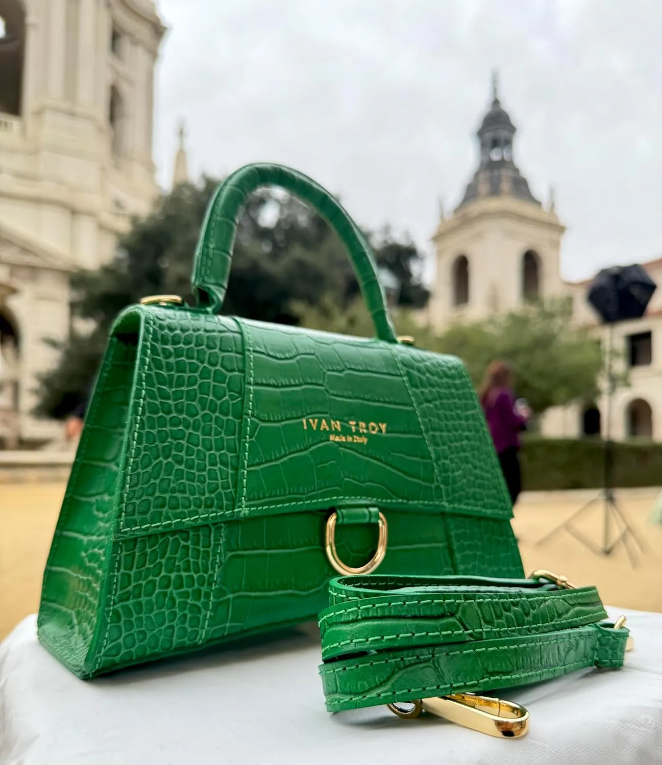 Italian Crocodile print Handbags for Women Genuine Cow Leather Purses Top Handles Shoulder Bag