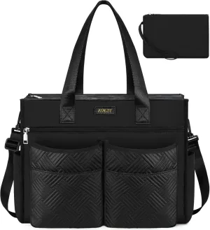 ITIEZY Utility Tote Bag for Women with 15/18 Pockets - Large Teacher Tote Bag with Zipper Compartment Nurse Bags for Work