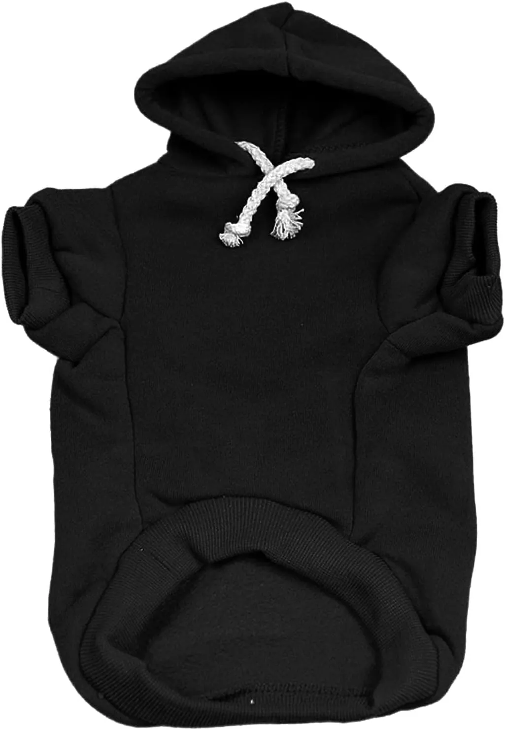 It's My Gotcha Day Dog Hoodie Fleece Lined Pullover Sweatshirt with Leash Hole(Black, Medium 12)