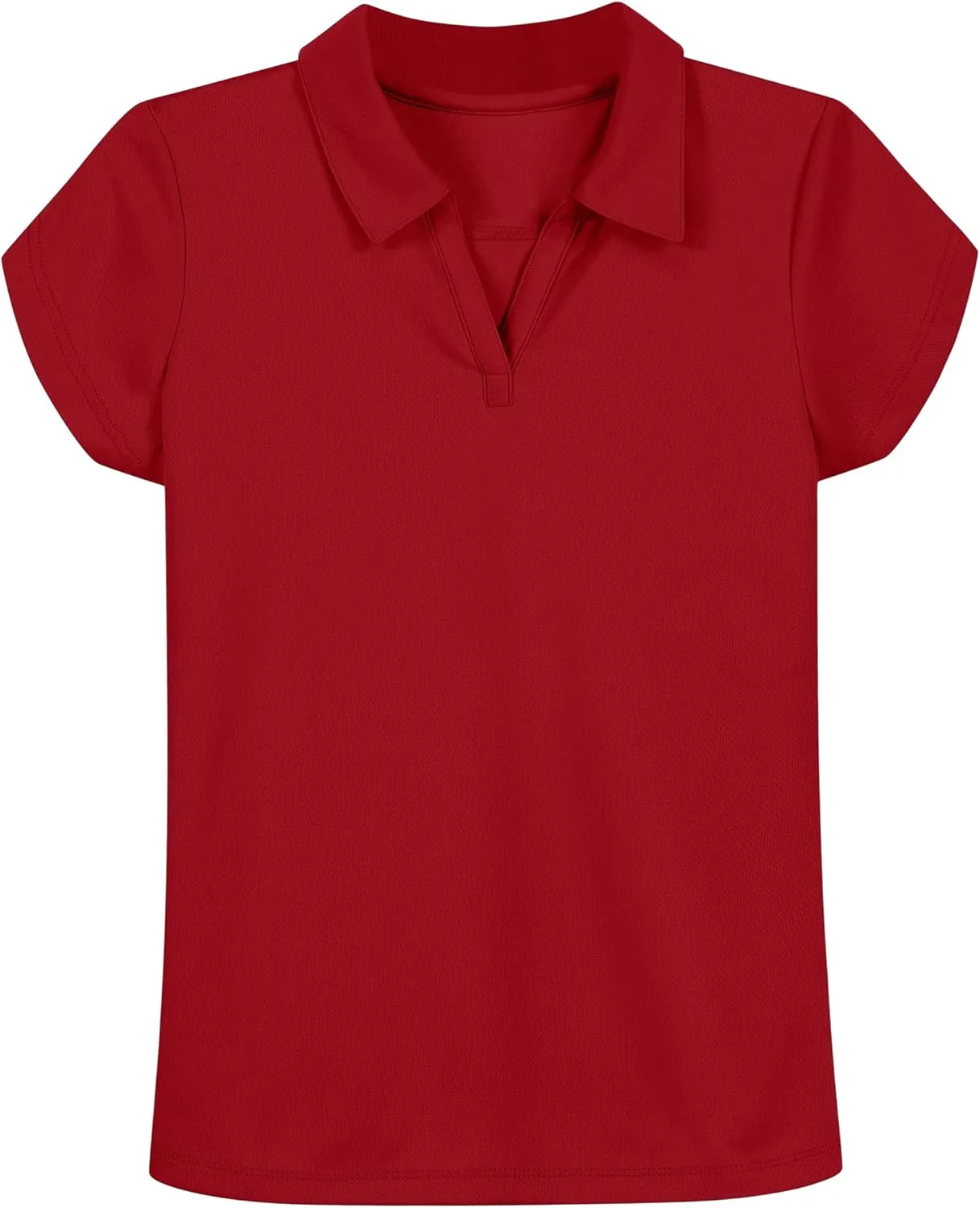 IZOD Girls' School Uniform Short Sleeve Polo Shirt, Button Closure, Moisture Wicking/Performance Material, Fade Resistant