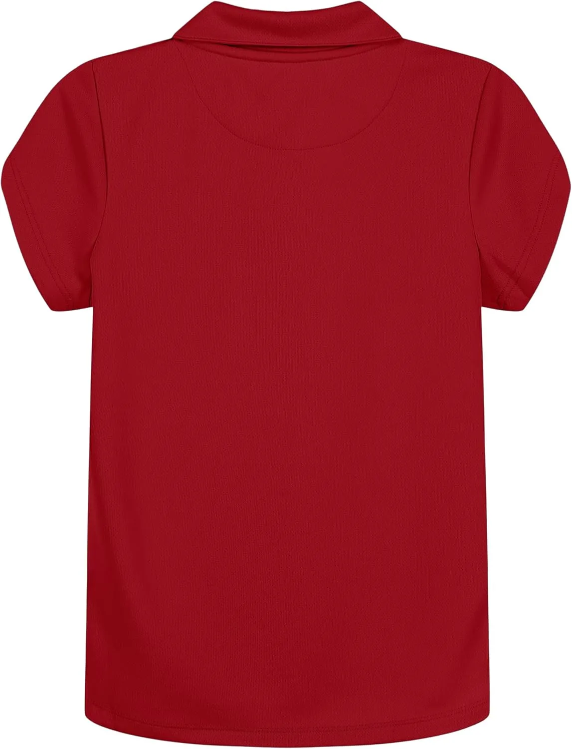 IZOD Girls' School Uniform Short Sleeve Polo Shirt, Button Closure, Moisture Wicking/Performance Material, Fade Resistant