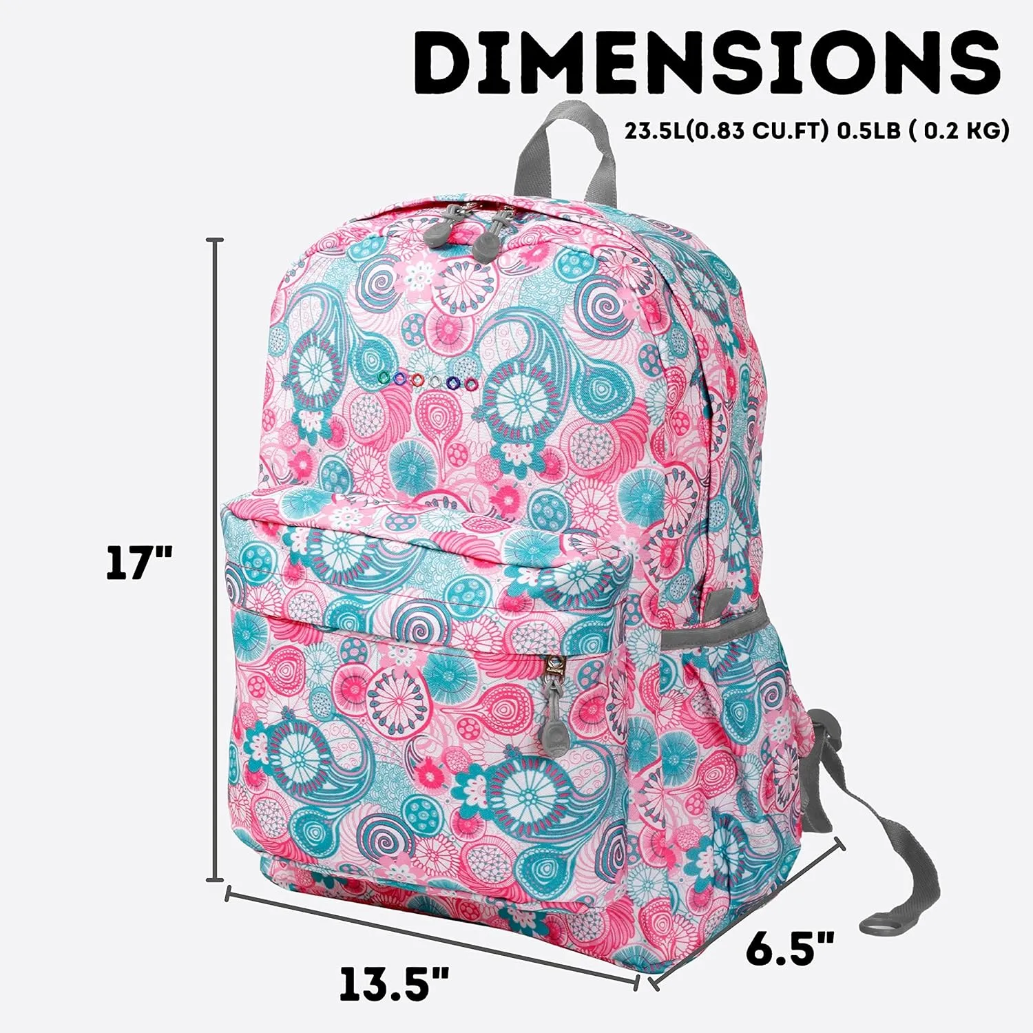 J World New York Unisex Kid's Oz School Backpack for Girls Boys. Cute Bookbag, Blue Raspberry, One Size