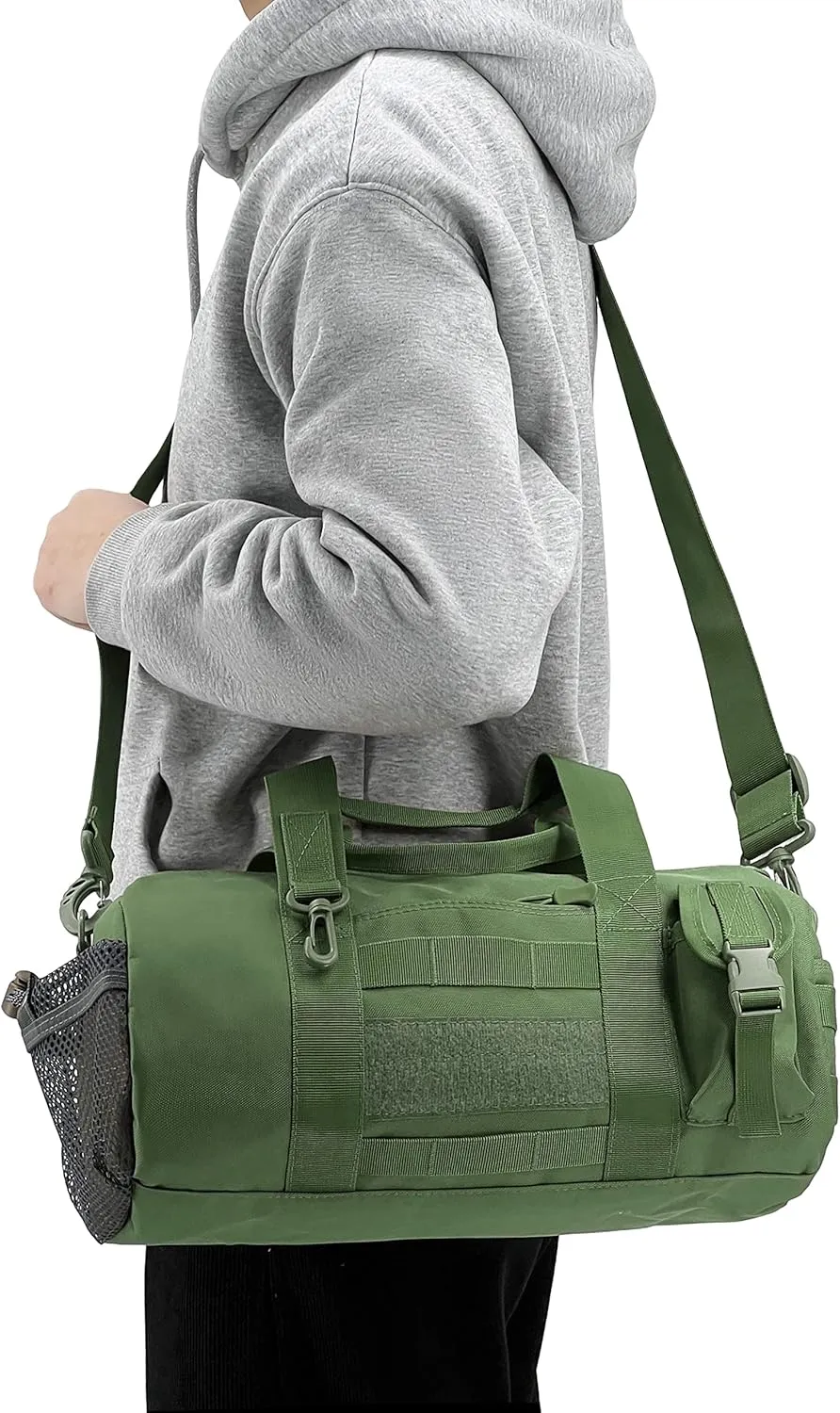 Jaegvida Army Green Gym Bag Tactical Duffel Bag Fitness Travel Hunting