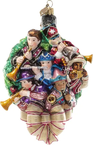 Jay Strongwater 11 Pipers Piping Glass Ornament, 12 Days of Christmas Collection