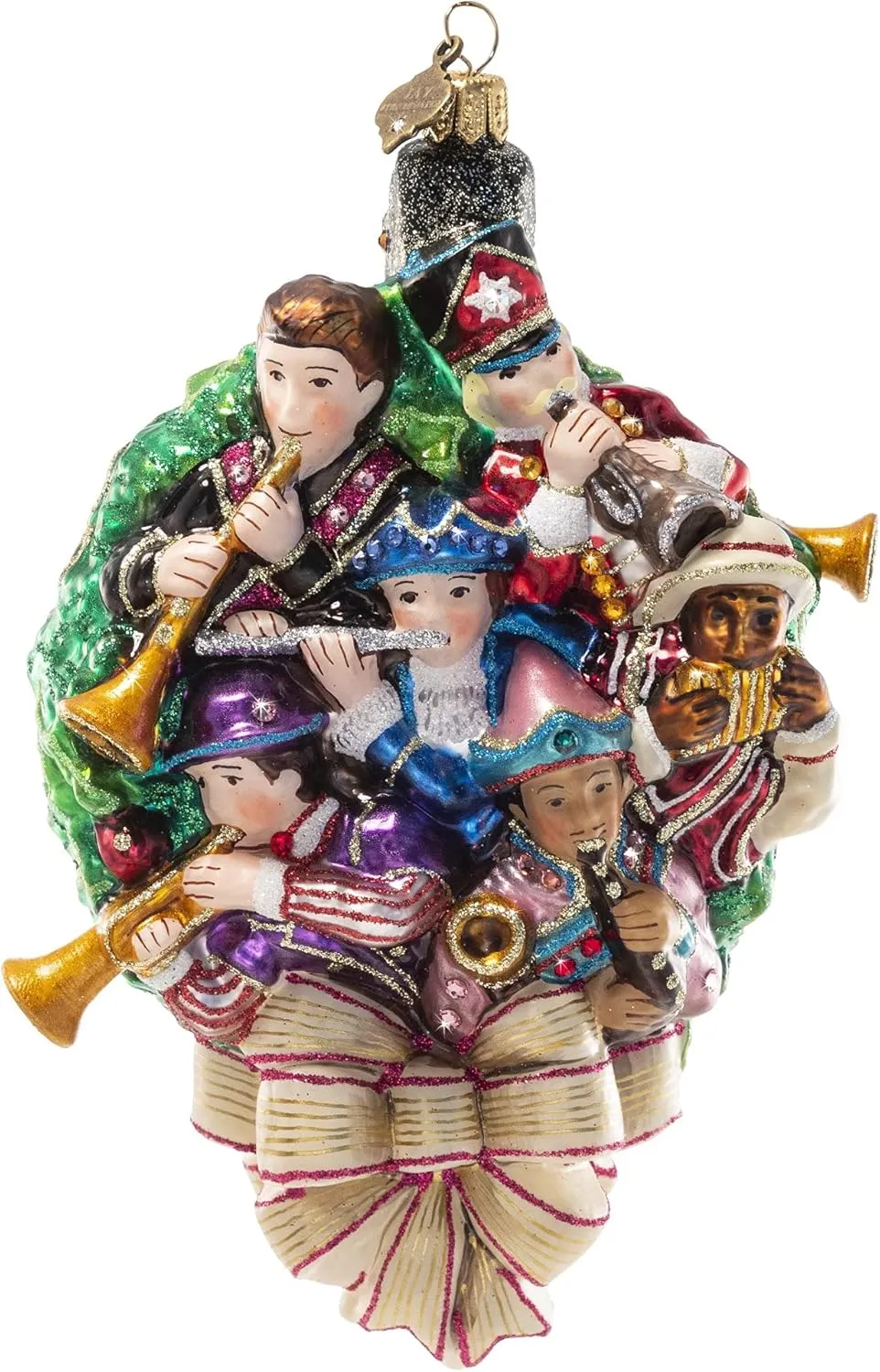 Jay Strongwater 11 Pipers Piping Glass Ornament, 12 Days of Christmas Collection