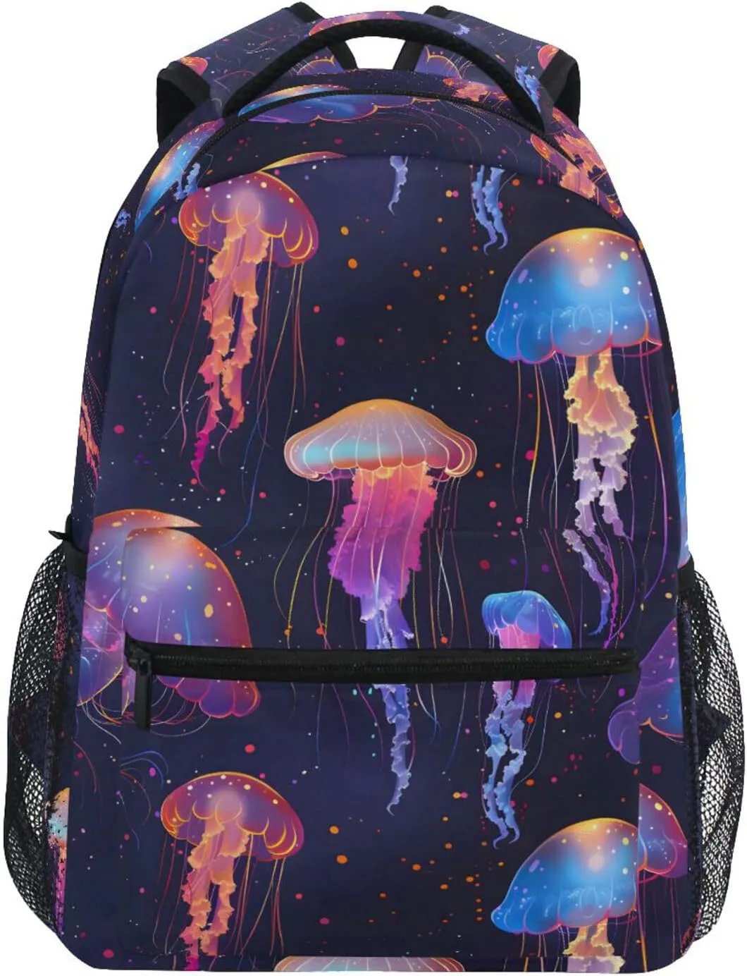 Jellyfishes Design Backpack 3rd 4th 5th Grade School Bookbag Travel Laptop Daypack Bag Purse for Boys Girls Teens