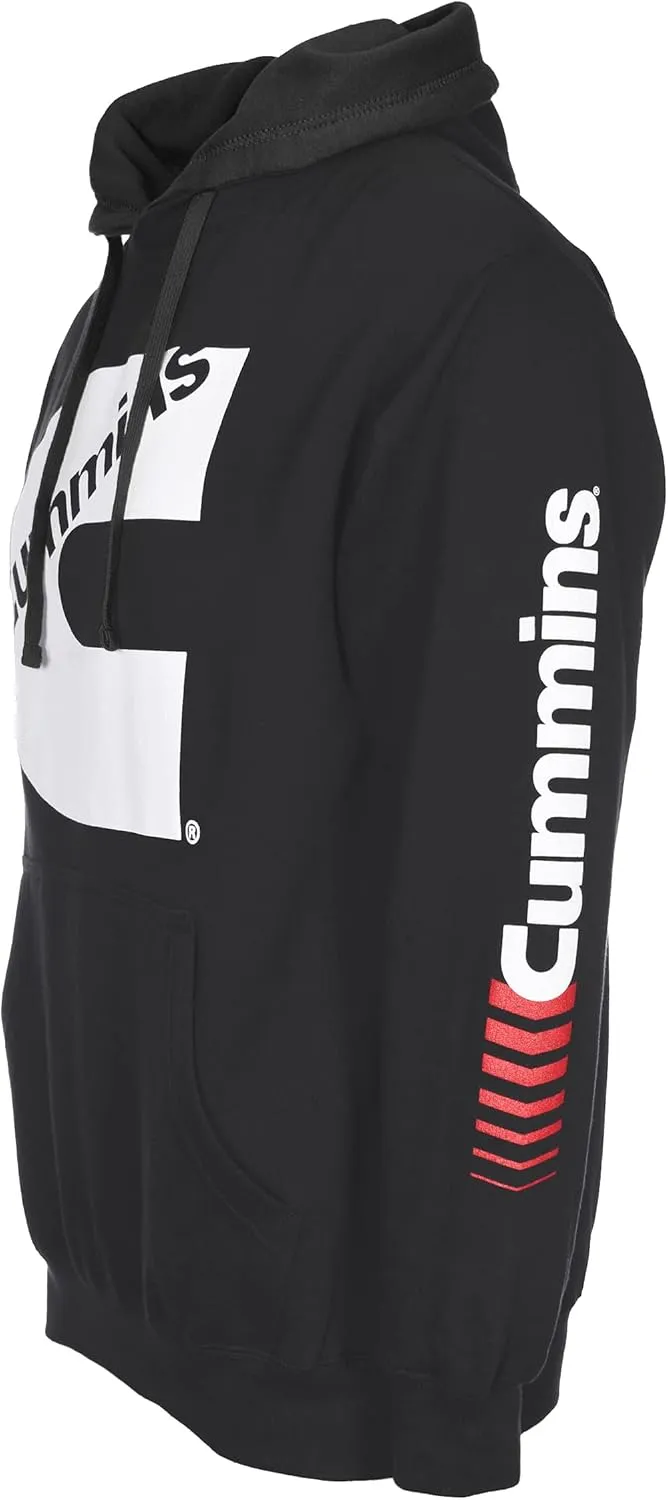 JH DESIGN GROUP Men's Cummins Logo Pullover 2-Tone Hoodie Sweatshirt