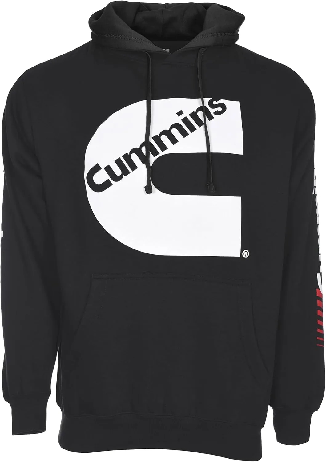 JH DESIGN GROUP Men's Cummins Logo Pullover 2-Tone Hoodie Sweatshirt