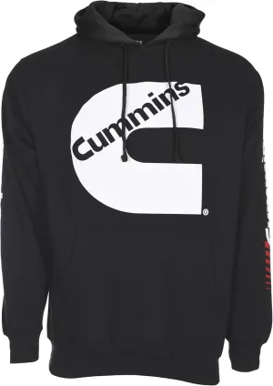 JH DESIGN GROUP Men's Cummins Logo Pullover 2-Tone Hoodie Sweatshirt