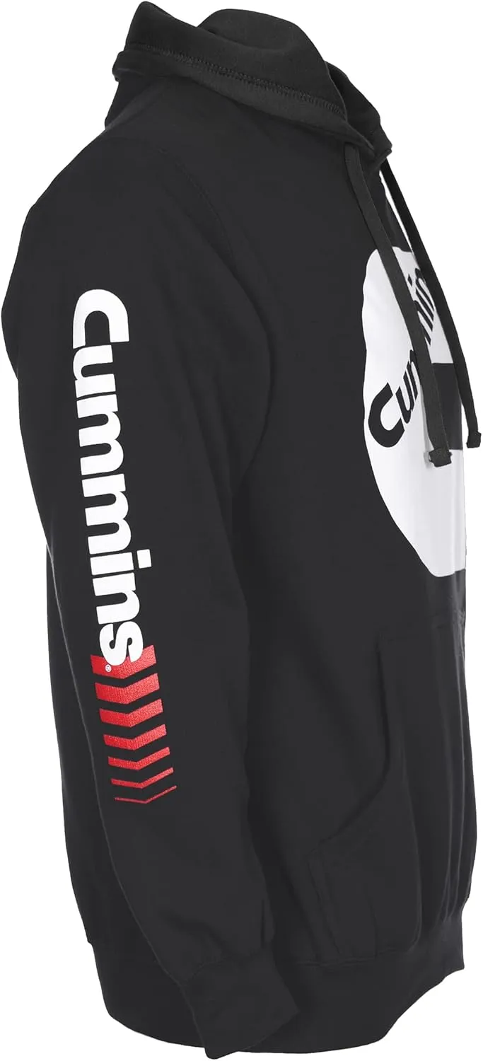 JH DESIGN GROUP Men's Cummins Logo Pullover 2-Tone Hoodie Sweatshirt