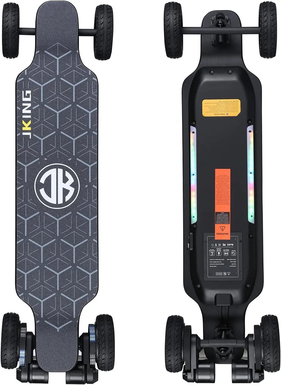 JKING Electric Skateboard Electric Longboard with Remote Control Skateboard,1800W Dual Brushless Motor,24 MPH Top Speed，18.6 Miles Range,4 Speed Adjustment，Max Load 330 Lbs,6 Months Warranty