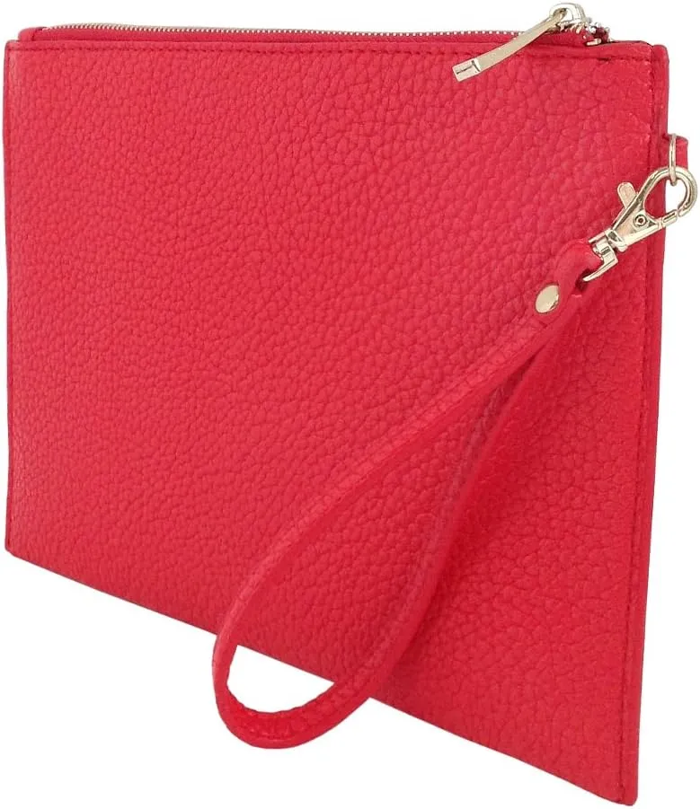 JNB Faux Leather Flat Wristlet with Card Sleeves