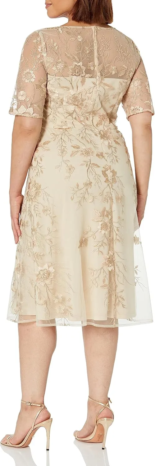 JS Collections Women's Bianca A-line Midi Dress