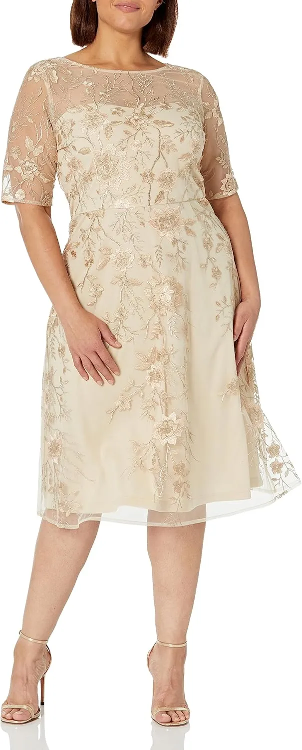 JS Collections Women's Bianca A-line Midi Dress