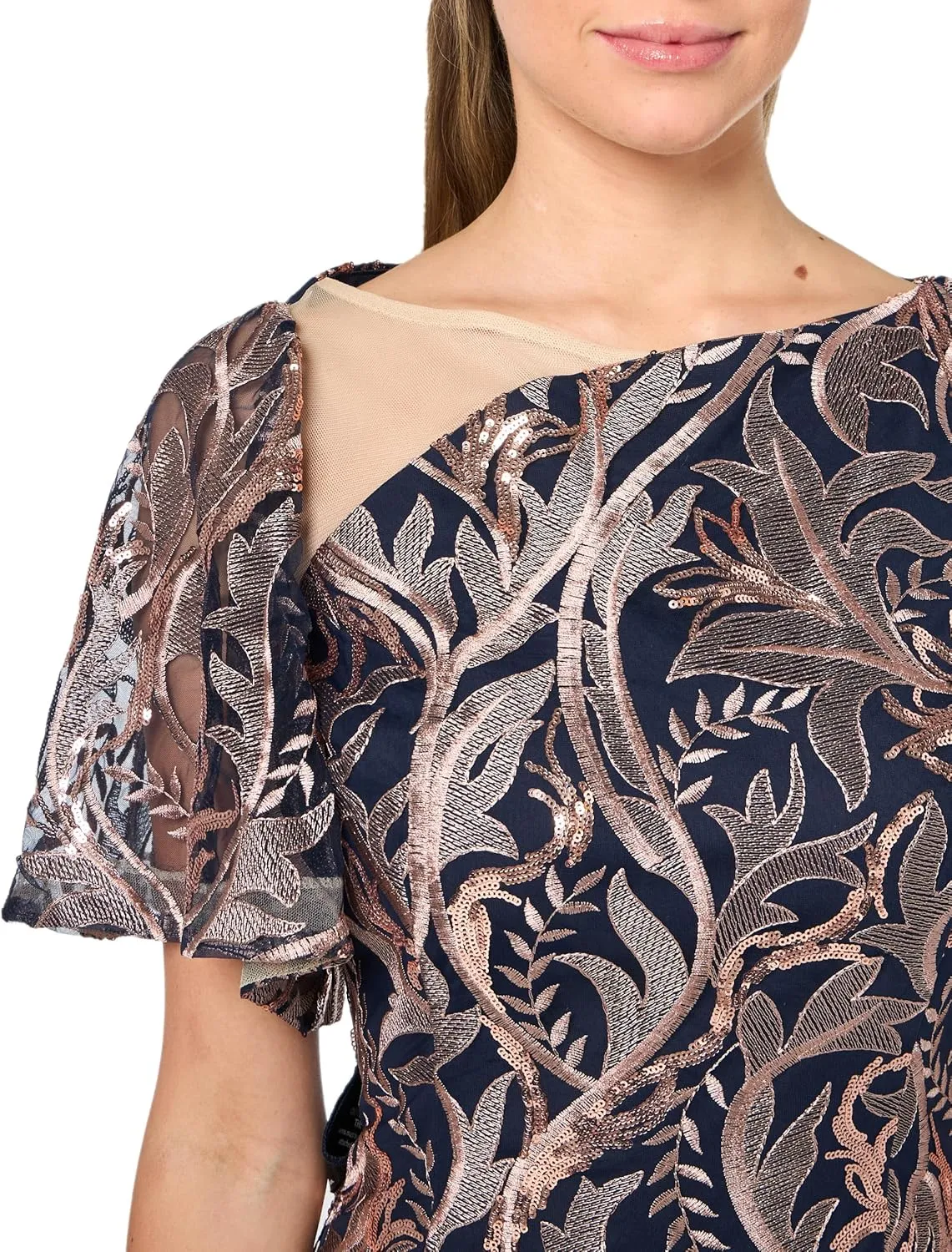 JS Collections Women's Elliot Bateau Neck Gown