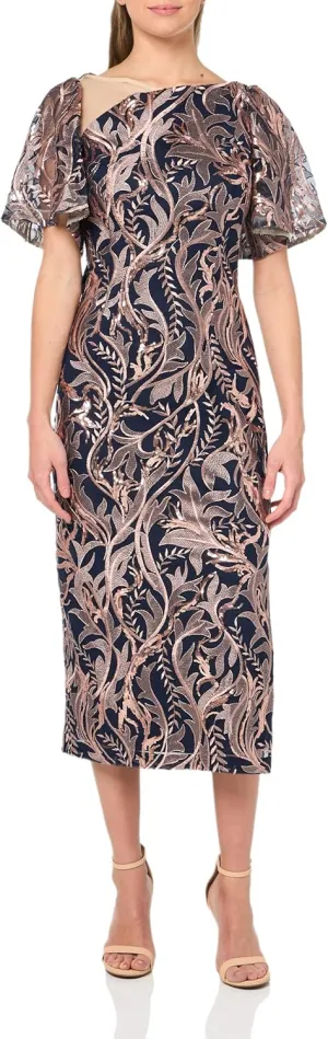 JS Collections Women's Elliot Bateau Neck Gown