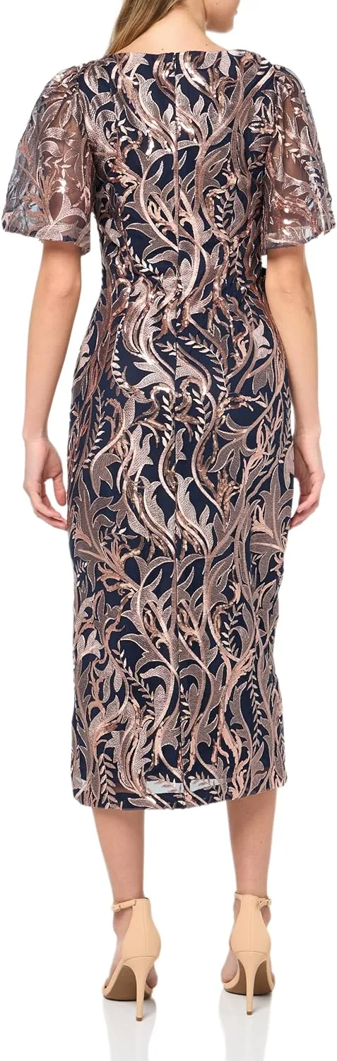 JS Collections Women's Elliot Bateau Neck Gown