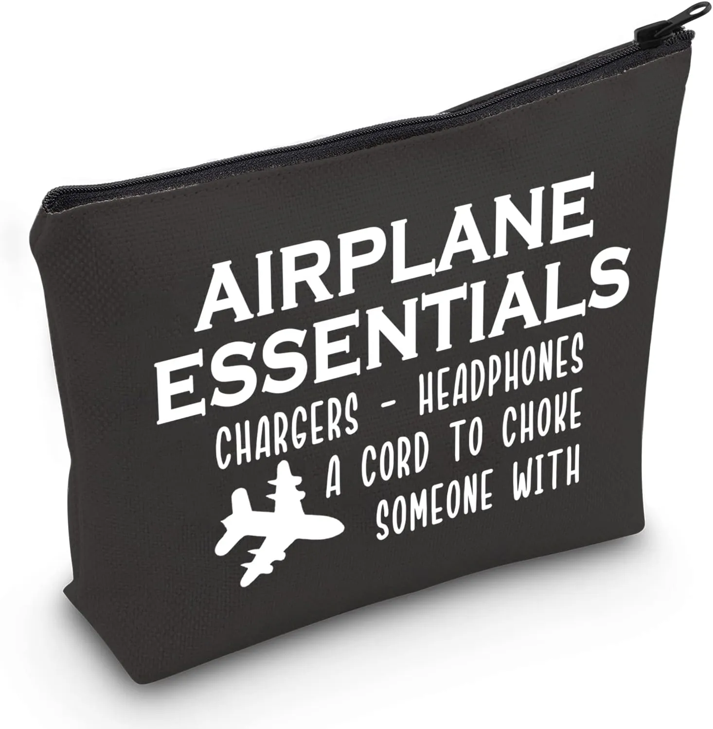 JXGZSO Airplane Essentials Bag Funny Travel Bag Travel Accessory Pouch Charger Pouch Travel Pouch (Airplane Essentials B)