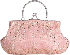 KALAIEN Beaded Sequin Evening Clutch Bag Bridal Wedding Purses Women Evening Bags