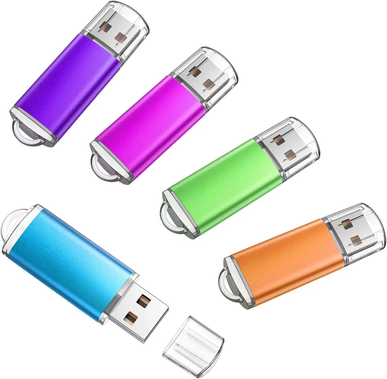 K&ZZ 5 Pack 64GB Flash Drive 64 GB USB Flash Drives USB 2.0 Thumb Drive Gig Zip Drive Stick 64G Flash Memory Stick Jump Drives for PC Laptop, Multicolored