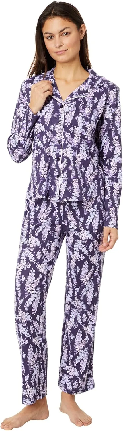 Karen Neuburger Petite Floral Notch Collar PJ Set Countryside Blossom PL (US 14P-16P)