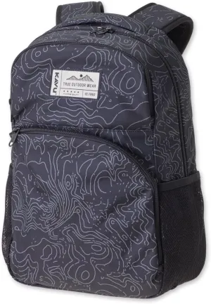 KAVU Packwood Backpack with Padded Laptop and Tablet Sleeve, Black Topo