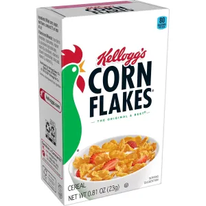 Kellogg's Corn Flakes, Breakfast Cereal, Original, .81oz (70 Count)