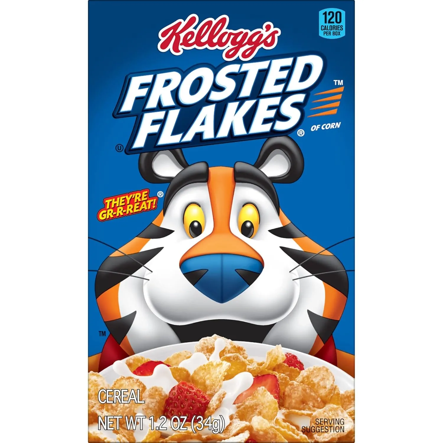 Kellogg's Frosted Flakes Breakfast Cereal, 8 Vitamins and Minerals, Kids Snacks, Original (70 boxes)