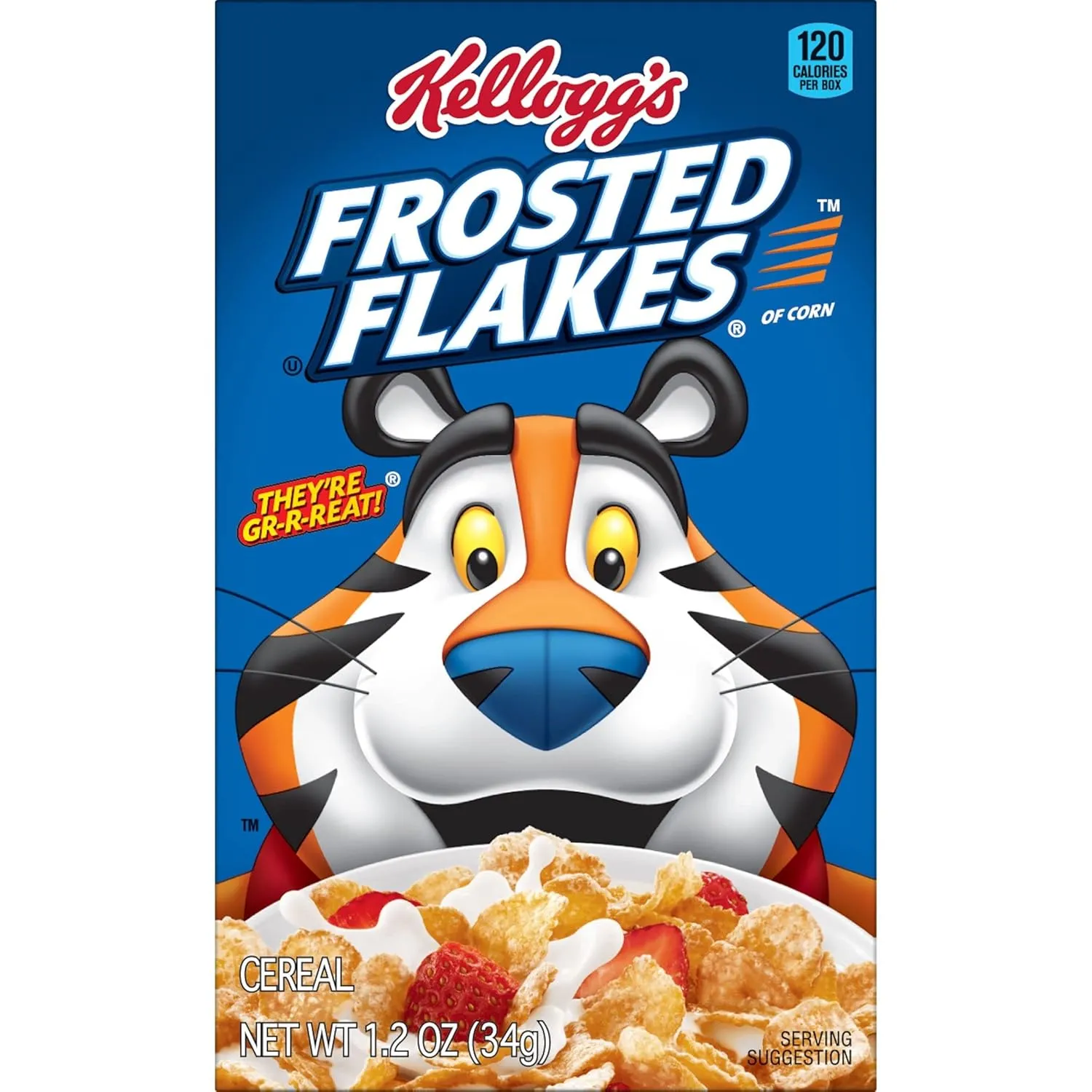 Kellogg's Frosted Flakes Breakfast Cereal, 8 Vitamins and Minerals, Kids Snacks, Original (70 boxes)