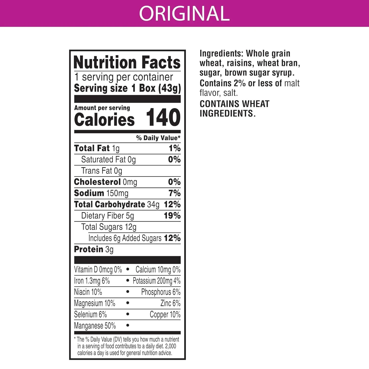 Kellogg's Raisin Bran, Breakfast Cereal, Original, 1.52oz (70 Count)