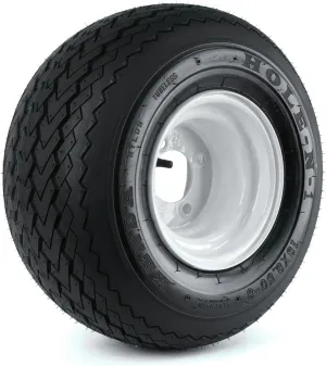 Kenda Hole-N-1 White 8" x 7" 4-Hole Wheel and (18/8.50-8) Tire Combination
